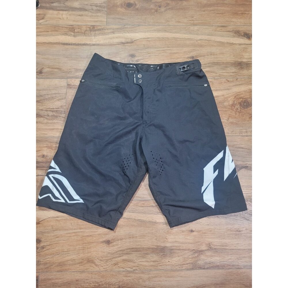Fly Racing Radium Shorts 34 Black White Vented - Picture 2 of 9
